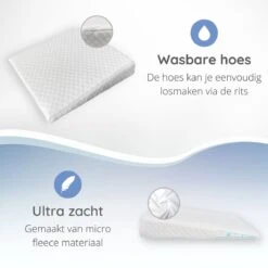 Reflux Kussen RECHT – Hellend Kussen – Matrasverhoger – Wigkussen – Zwangerschapskussen – Zijslaapkussen – Slaapkussen Baby – Voedingskussen – Hoofdkussen Baby – Anti Reflux – Verhogend Kussen Baby – Kraamcadeau – Cadeautip -Peuterpaleis Winkel 1200x1200 2738
