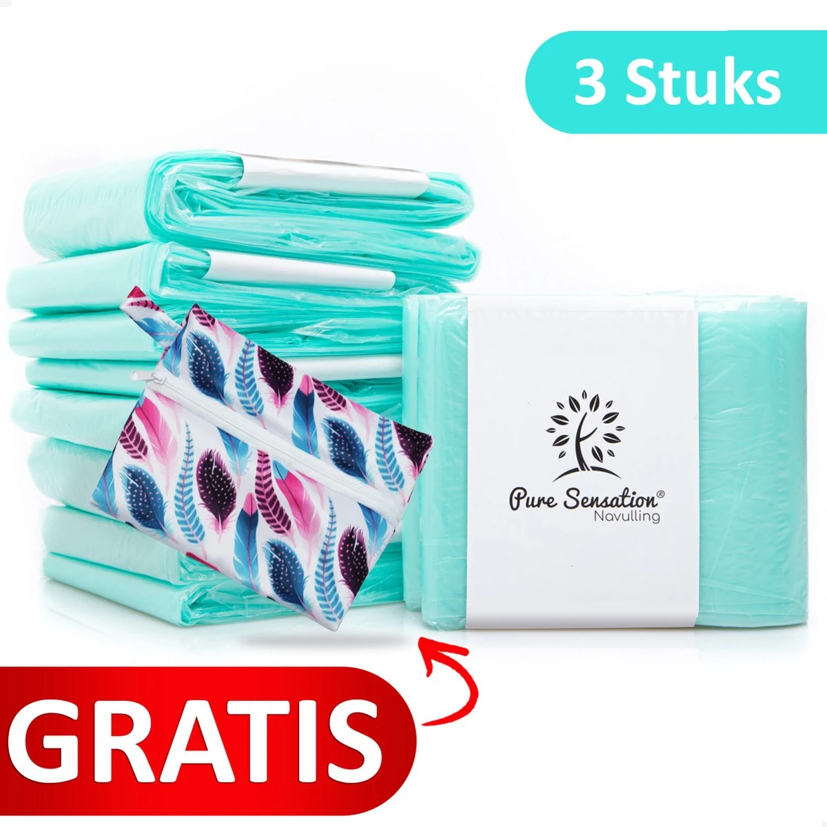 Pure Sensation® Luieremmer Navulling - 3 Stuks - Geschikt Voor Korbell - Inclusief Extra Luier Etui - Navullingen 15/16 Liter - Luieremmer Zakken - Luieremmernavullingen - Luieremmers - Korbell Luieremmer – Luiertasje - Korbell Navulling 3 Pure Sensation® Luieremmer Navulling - 3 Stuks - Geschikt Voor Korbell - Inclusief Extra Luier Etui - Navullingen 15/16 Liter - Luieremmer Zakken - Luieremmernavullingen - Luieremmers - Korbell Luieremmer – Luiertasje - Korbell Navulling