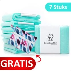 Pure Sensation® Luieremmer Navulling - 7 Stuks - Geschikt Voor Korbell - Inclusief Extra Luier Etui - Navullingen 15/16 Liter - Luieremmer Zakken - Luieremmernavullingen - Luieremmers - Korbell Luieremmer – Luierzakjes Wegwerp - Korbell Navulling