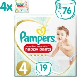 Pampers® Pampers Premium Protection Pants Luierbroekjes - Maat 4 (9-15 Kg) - 76 Stuks - Maandbox -Peuterpaleis Winkel 1200x1200 308