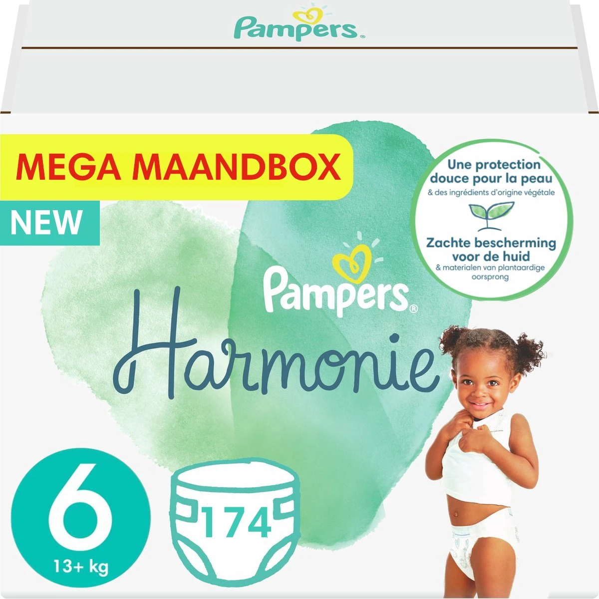 Pampers® Pampers - Harmonie Pure - Maat 6 - Mega Maandbox - 174 Luiers 3 Pampers® Pampers - Harmonie Pure - Maat 6 - Mega Maandbox - 174 Luiers