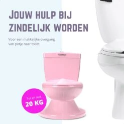 Casteleyn - Toilet Trainer - WC Potje - Plaspotje - Kinder Toilet - Met Geluid - Tot 21KG - Roze -Peuterpaleis Winkel 1200x1200 425