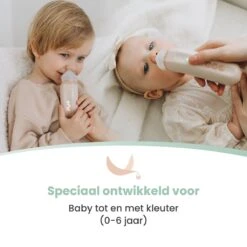 Babily® - Elektrische Neusreiniger Voor Baby's - 0 T/m 6 Jaar - Neuszuiger - Neuspeer - Snoetenpoetser - Toetenveger - Aspirator - Incl. 5 Zuigkrachtstanden En 3 Kalmerende Melodieën -Peuterpaleis Winkel 1200x1200 463