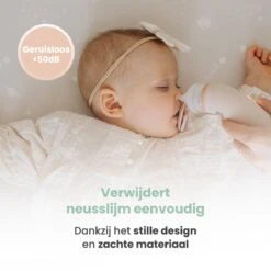 Babily® - Elektrische Neusreiniger Voor Baby's - 0 T/m 6 Jaar - Neuszuiger - Neuspeer - Snoetenpoetser - Toetenveger - Aspirator - Incl. 5 Zuigkrachtstanden En 3 Kalmerende Melodieën -Peuterpaleis Winkel 1200x1200 464