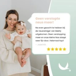 Babily® - Elektrische Neusreiniger Voor Baby's - 0 T/m 6 Jaar - Neuszuiger - Neuspeer - Snoetenpoetser - Toetenveger - Aspirator - Incl. 5 Zuigkrachtstanden En 3 Kalmerende Melodieën -Peuterpaleis Winkel 1200x1200 468