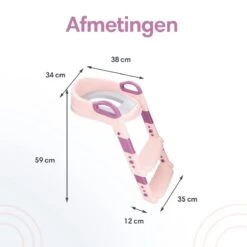 Macx & Macx Toilettrainer Met Trapje - Brilverkleiner Met Handvaten En Opstapje - Opvouwbaar Toilet Bril Zitje - WC Zindelijkheids Training Voor Jongens/Meisjes - Urinoirs Voor Kind/Peuter Van 2 Tot 7 Jaar - Roze -Peuterpaleis Winkel 1200x1200 616