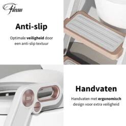 Fleau Luxe WC Verkleiner Met Trapje - Toiletverkleiner - Wit - Brilverkleiner Met Handvaten En Opstapje - Toilettrainer + GRATIS Fleau WC Borstel -Peuterpaleis Winkel 1200x1200 631