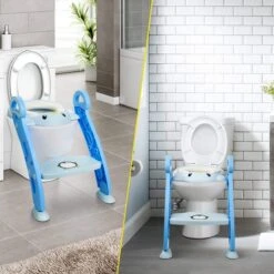 Buxibo Kinder WC Met Opstapje - WC Bril Kind - Kinderzitting WC - Toilet Verkleiner - Toilettrainer - Blauw -Peuterpaleis Winkel 1200x1200 638