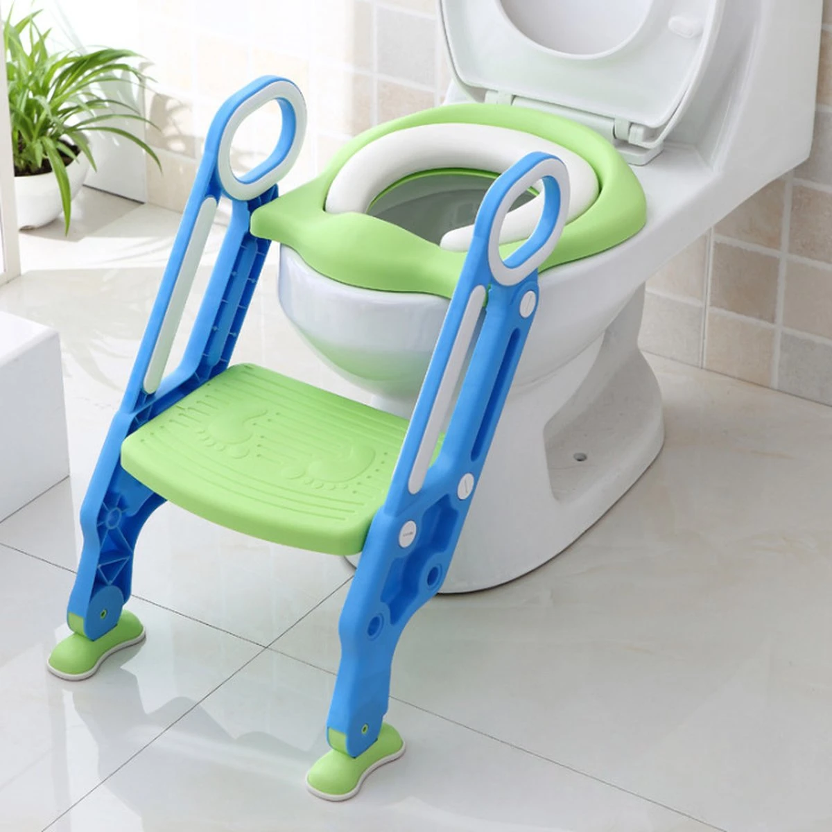 Toiletbril Met Trapje Voor Kinderen | Kinder Toiletzitje Toiletstoel Met Trap | Opvouwbare WC-bril Verkleiner Toiletverkleiner | LB-A20 Blauwpaars 14 Toiletbril Met Trapje Voor Kinderen | Kinder Toiletzitje Toiletstoel Met Trap | Opvouwbare WC-bril Verkleiner Toiletverkleiner | LB-A20 Blauwpaars - Afbeelding 12