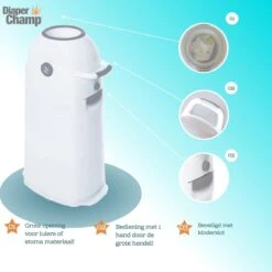 Luieremmer Medium Zilver - Middel - Zonder Navulling - Geschikt Voor Pampers En Huggies - Stoma 22 Luieremmer Medium Zilver - Middel - Zonder Navulling - Geschikt Voor Pampers En Huggies - Stoma -Peuterpaleis Winkel 1200x1200 673