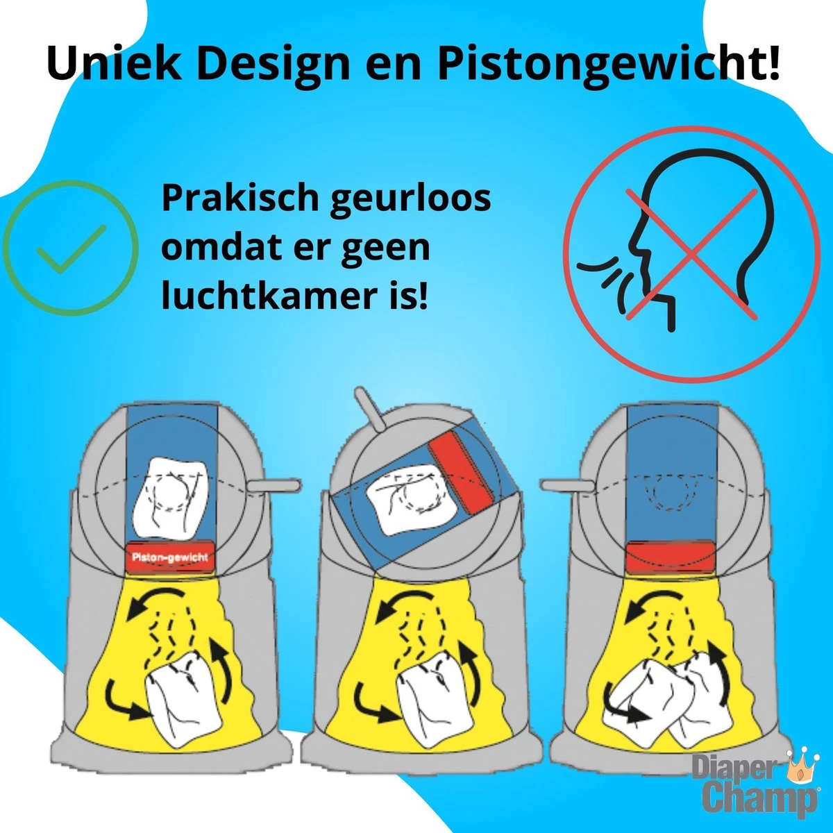 Luieremmer Medium Zilver - Middel - Zonder Navulling - Geschikt Voor Pampers En Huggies - Stoma 7 Luieremmer Medium Zilver - Middel - Zonder Navulling - Geschikt Voor Pampers En Huggies - Stoma - Afbeelding 5