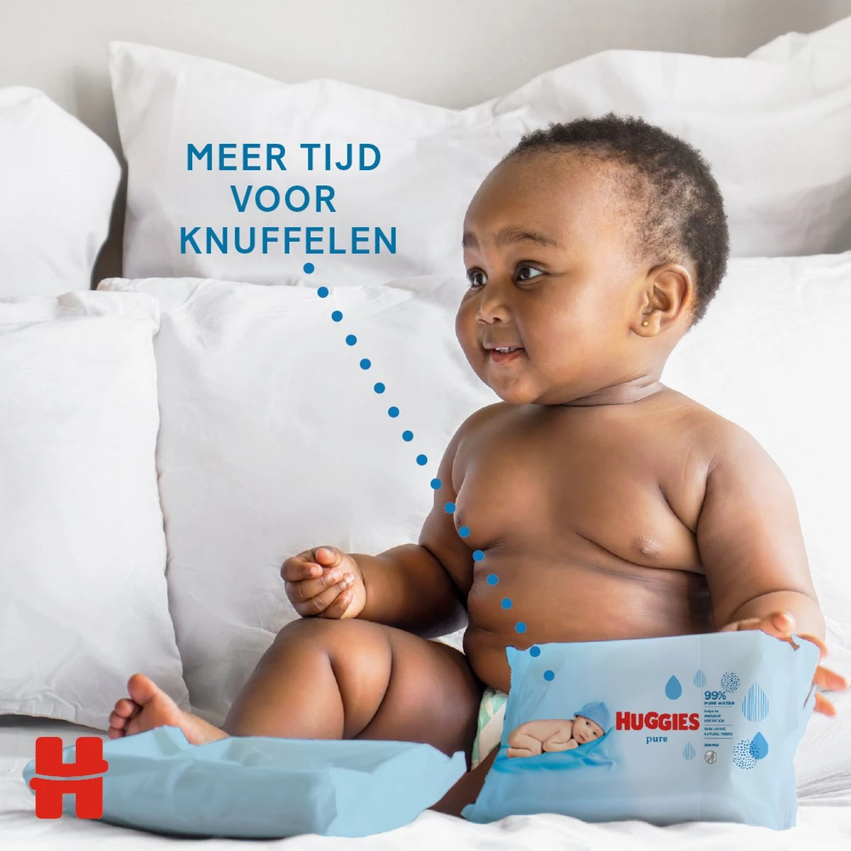 Huggies Billendoekjes - Pure 99% Water - 18 X 56 Stuks - 1008 Doekjes - Voordeelverpakking 6 Huggies Billendoekjes - Pure 99% Water - 18 X 56 Stuks - 1008 Doekjes - Voordeelverpakking - Afbeelding 4