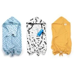 KipKep Blenker Hydrofiele Badcape - Maat 100x70cm - Little Bees Geel -Peuterpaleis Winkel 1200x1200 705