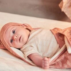 Jollein Badcape Meadow 75x75cm - Rosewood -Peuterpaleis Winkel 1200x1200 714