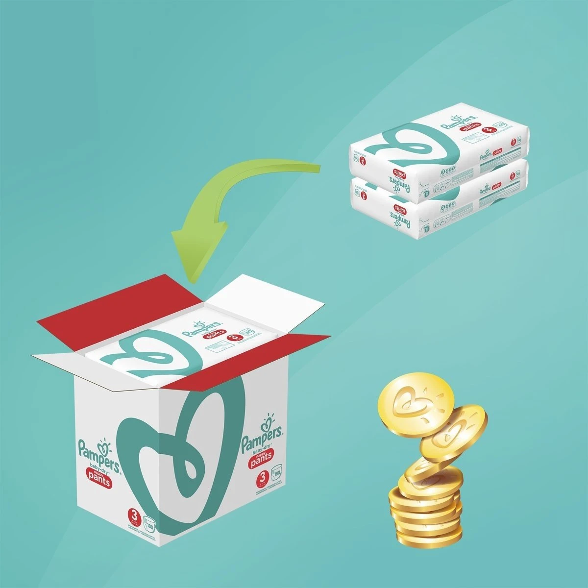 Pampers® Pampers Baby Dry Pants Luierbroekjes - Maat 3 - Mega Maandbox - 282 Luierbroekjes 4 Pampers® Pampers Baby Dry Pants Luierbroekjes - Maat 3 - Mega Maandbox - 282 Luierbroekjes - Afbeelding 2