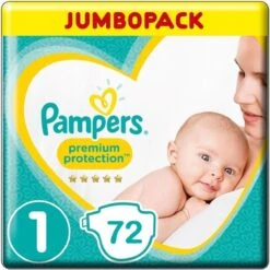 Pampers® Pampers Premium Protection - Maat 1 (New Born) 2-5 Kg - 72 Stuks - Luiers -Peuterpaleis Winkel 1200x1200 922