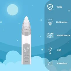 Merkloos Neusreininger Baby – Elektrische Neuszuiger – Neus Aspirator Met USB – Neuspeer & Blackhead Remover – Snotverwijderaar – Snoetenpoetser Peuter -Peuterpaleis Winkel 1200x1200 990