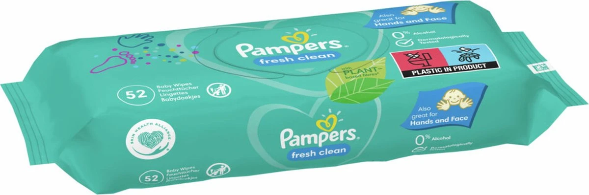 Pampers® Pampers Fresh Clean Billendoekjes - 12 X 52 Doekjes 4 Pampers® Pampers Fresh Clean Billendoekjes - 12 X 52 Doekjes - Afbeelding 2