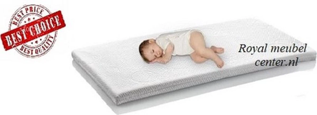 Ledikant Babymatras 55x110 X10cm Koudschuim HR 45 Anti-allergische Wasbare Hoes Met Rits -Royalmeubelcenter.nl ® 4 Ledikant Babymatras 55x110 X10cm Koudschuim HR 45 Anti-allergische Wasbare Hoes Met Rits -Royalmeubelcenter.nl ® - Afbeelding 2