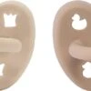 HEVEA - ORTHODONTIC - 3-36 MAANDEN - SANDY NUDE/TAN BEIGE- 2 PACK -Peuterpaleis Winkel 1200x442 1