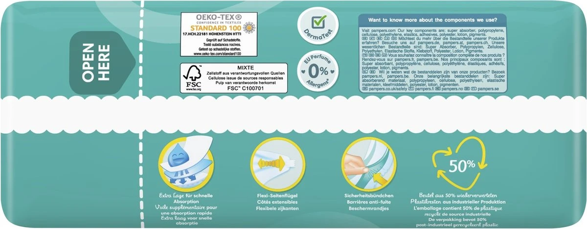 Pampers® Pampers - Baby Dry - Maat 8 - Mega Maandbox - 232 Luiers 4 Pampers® Pampers - Baby Dry - Maat 8 - Mega Maandbox - 232 Luiers - Afbeelding 2