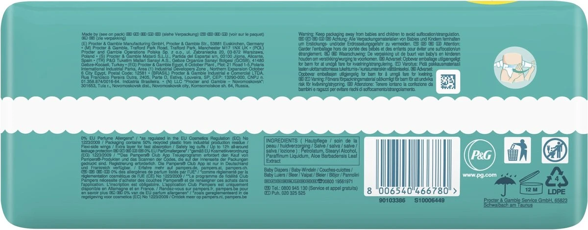 Pampers® Pampers - Baby Dry - Maat 8 - Mega Maandbox - 232 Luiers 11 Pampers® Pampers - Baby Dry - Maat 8 - Mega Maandbox - 232 Luiers - Afbeelding 9