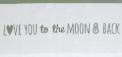 Meyco Love You To The Moon & Back Ledikant Laken - Forest Green - 100x150cm -Peuterpaleis Winkel 1200x563