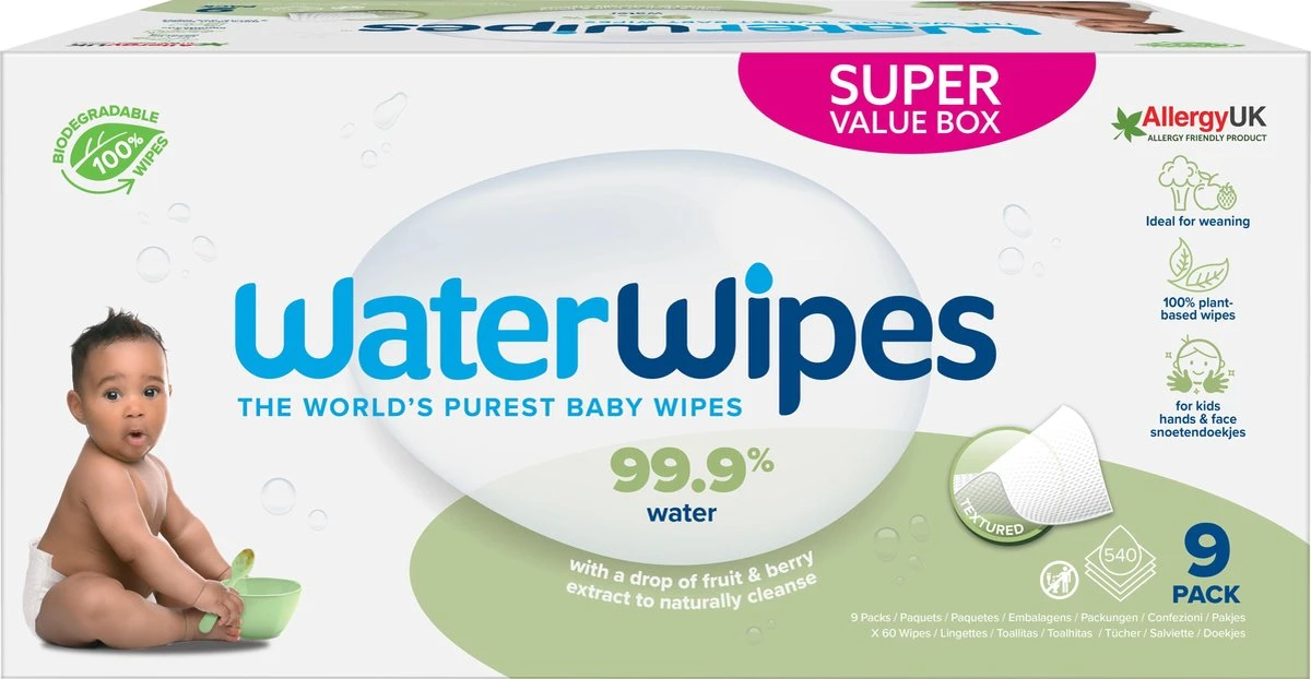 WaterWipes Snoetendoekjes 540 Doekjes 14 WaterWipes Snoetendoekjes 540 Doekjes - Afbeelding 12
