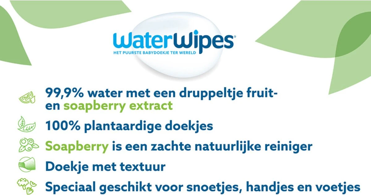 WaterWipes Snoetendoekjes 540 Doekjes 12 WaterWipes Snoetendoekjes 540 Doekjes - Afbeelding 10