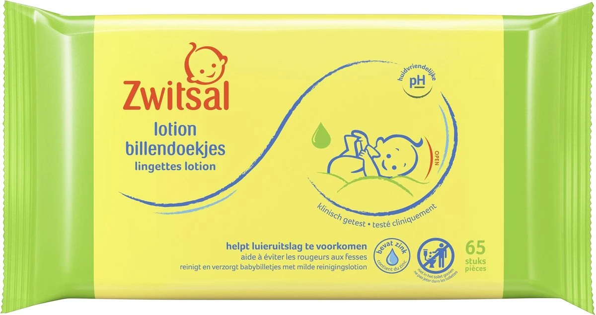 Zwitsal Lotion Billendoekjes - 520 Stuks - Voordeelverpakking 5 Zwitsal Lotion Billendoekjes - 520 Stuks - Voordeelverpakking - Afbeelding 3