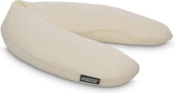 Snoozzz Voedingskussen Zwangerschapskussen Zijslaapkussen - Met Afneembare Hoes Van Hydrofiel Katoen - 185 Cm - Champagne