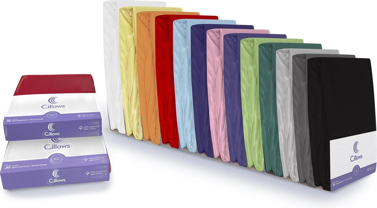 Cillows Premium Jersey Hoeslaken Voor Kinderen - 70x160 Cm - (tot 20 Cm Hoogte) - Grijs 8 Cillows Premium Jersey Hoeslaken Voor Kinderen - 70x160 Cm - (tot 20 Cm Hoogte) - Grijs - Afbeelding 6