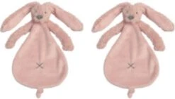 2 Happy Horse Richie Knuffeldoekjes | Oud Roze | Baby Cadeau | Kraam Cadeau