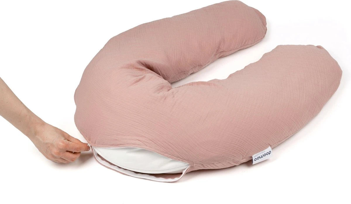 Doomoo Basics Cover - Hoes Voor Voedingskussen Comfy Big - Biokatoen - 190cm - Tetra Pink 6 Doomoo Basics Cover - Hoes Voor Voedingskussen Comfy Big - Biokatoen - 190cm - Tetra Pink - Afbeelding 4