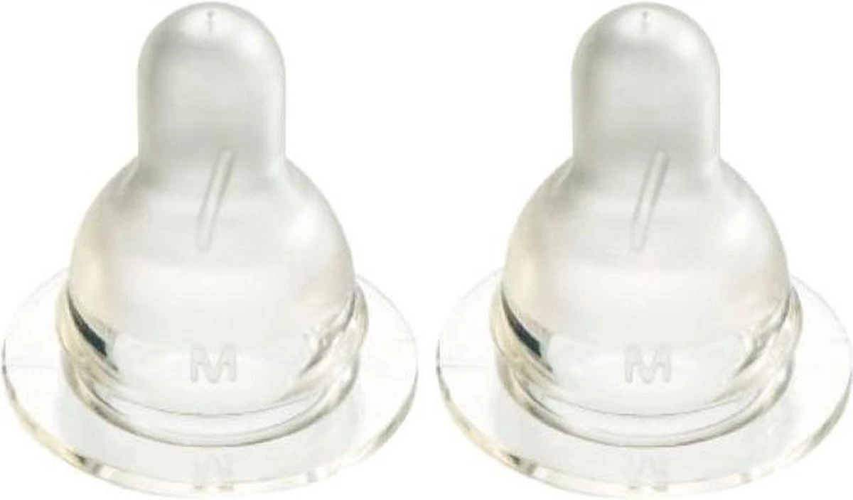 Difrax Flessenspeen Natural - Maat Medium - 2 Stuks 3 Difrax Flessenspeen Natural - Maat Medium - 2 Stuks