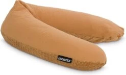 Snoozzz Voedingskussen Zwangerschapskussen Zijslaapkussen - Geruisloze Microparel Vulling - 185 Cm - Camel Bubble