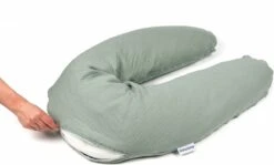 Doomoo Basics Comfy Big - Voedingskussen - Biokatoen - 190cm - Tetra Green -Peuterpaleis Winkel 1200x726 4