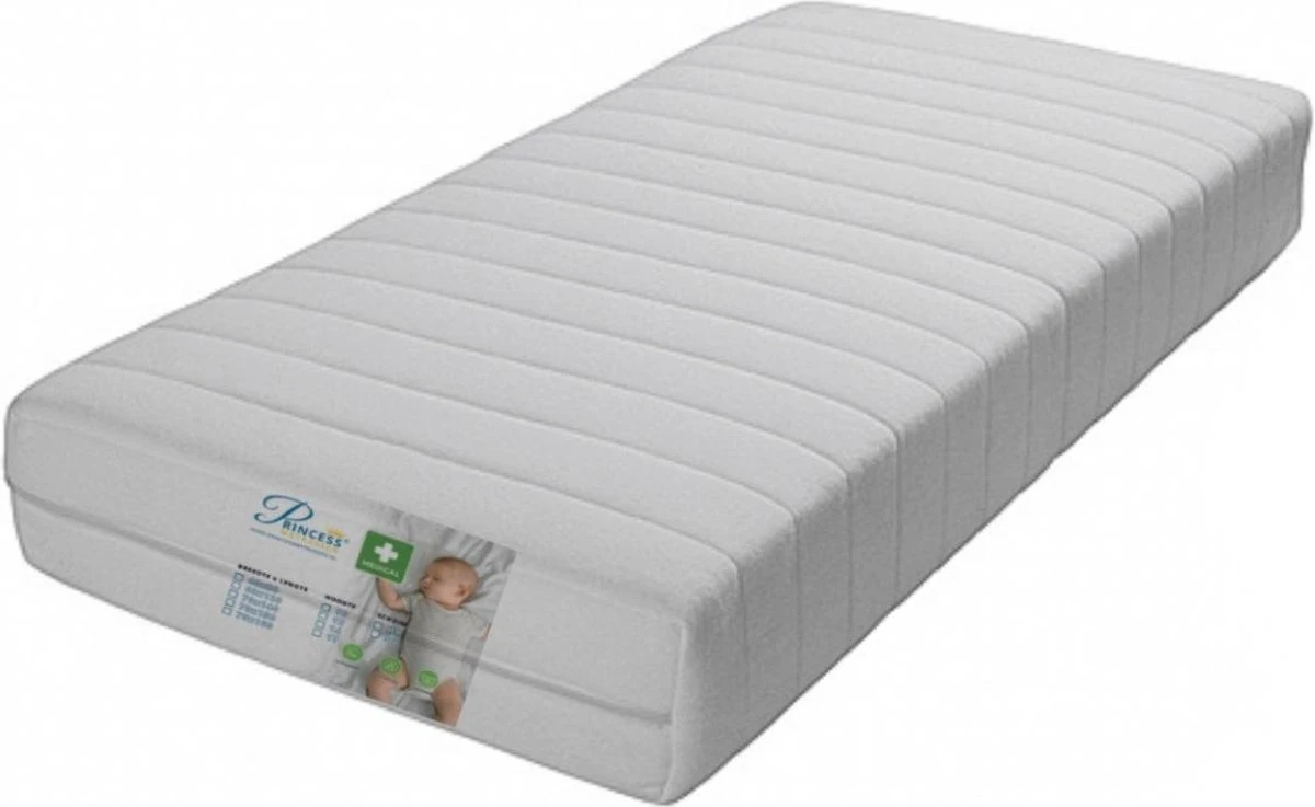 Princess Kindermatras HR40 Koudschuim -70x140 X14-cm - Anti-allergische Wasbare Hoes Met Rits 3 Princess Kindermatras HR40 Koudschuim -70x140 X14-cm - Anti-allergische Wasbare Hoes Met Rits