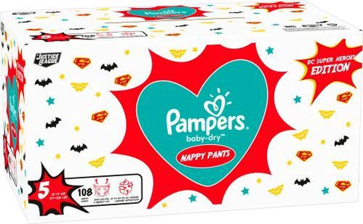 Pampers® Pampers Pants Baby Dry - Luierbroekjes - Maat 5 - 12-17 Kg - Maandbox - Limited Edition, 108 St 4 Pampers® Pampers Pants Baby Dry - Luierbroekjes - Maat 5 - 12-17 Kg - Maandbox - Limited Edition, 108 St - Afbeelding 2