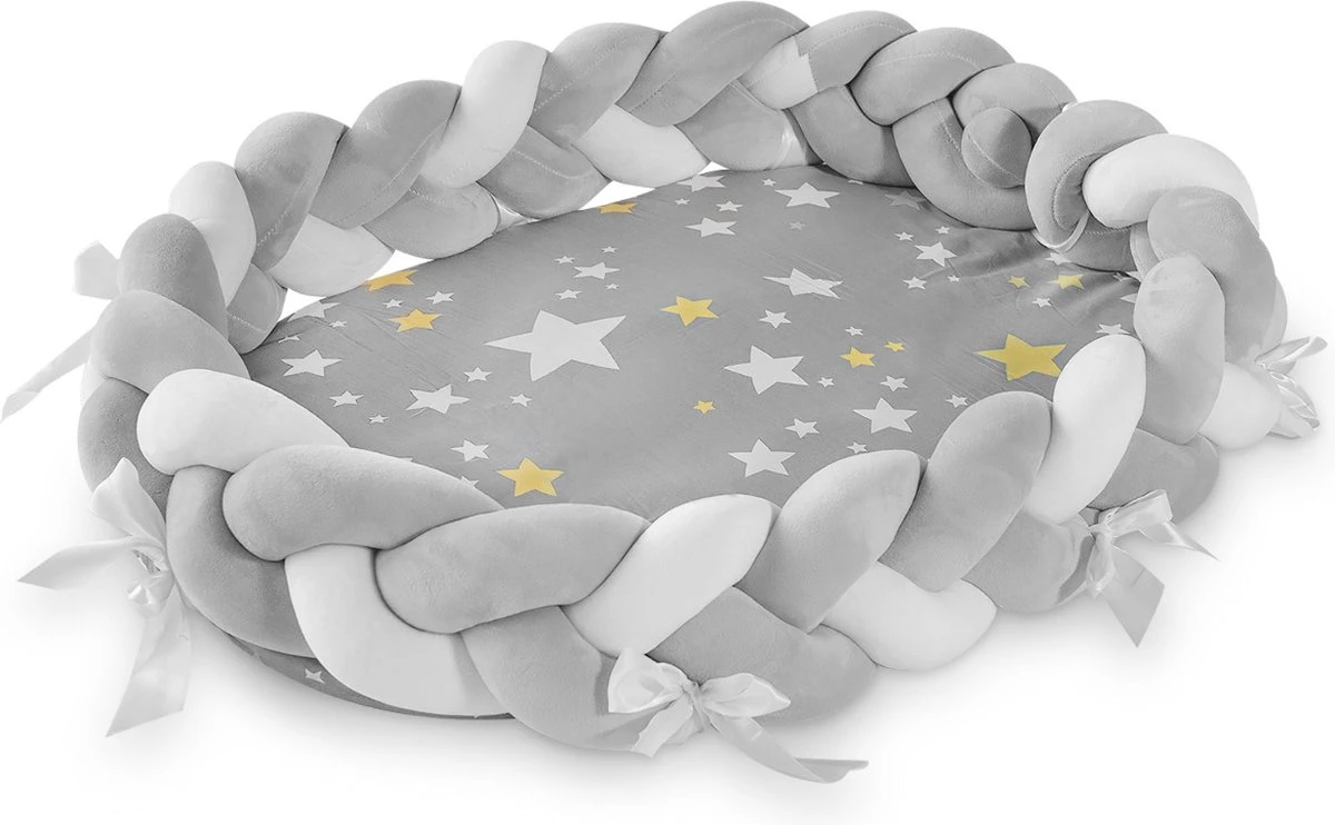 Navaris Babynestje Voor Baby's - Nestje Geweven Met Slaapmatje - Babynestje Met Bedrand Vlecht - Nestje Hoofdbeschermer - Babynestje Geweven 6 Navaris Babynestje Voor Baby's - Nestje Geweven Met Slaapmatje - Babynestje Met Bedrand Vlecht - Nestje Hoofdbeschermer - Babynestje Geweven - Afbeelding 4