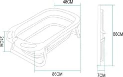 Babybadje - Peuterbadje - Opvouwbaar - Blauw - Incl. Baby Badkussen - 84 Cm Lang - 0 Tot 5 Jaar - Blauw -Peuterpaleis Winkel 1200x752 2