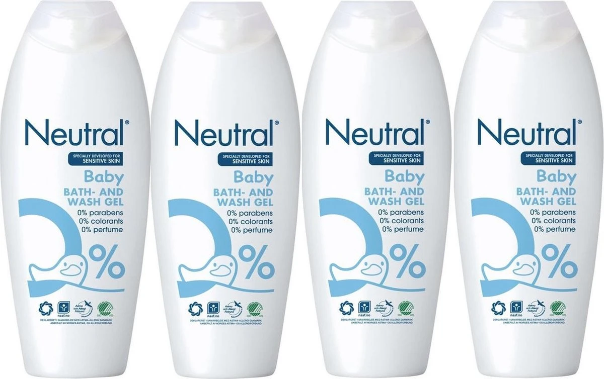Neutral Baby Wasgel - 4 X 250 Ml Voordeelverpakking 3 Neutral Baby Wasgel - 4 X 250 Ml Voordeelverpakking
