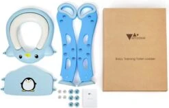 Buxibo Kinder WC Met Opstapje - WC Bril Kind - Kinderzitting WC - Toilet Verkleiner - Toilettrainer - Blauw -Peuterpaleis Winkel 1200x761