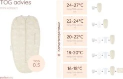 Puckababy Inbakerslaapzak Original Mini 3-6 Maanden - Cotton - Seashell Sand -Peuterpaleis Winkel 1200x777 3