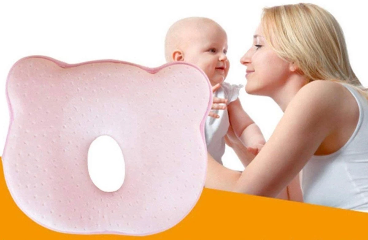 Baby IQ Orthopedisch Baby Hoofdkussen – Traagschuim – Tegen Plat Achterhoofd – Kraamcadeau –Roze – Incl Bandana Slabber 12 Baby IQ Orthopedisch Baby Hoofdkussen – Traagschuim – Tegen Plat Achterhoofd – Kraamcadeau –Roze – Incl Bandana Slabber - Afbeelding 10