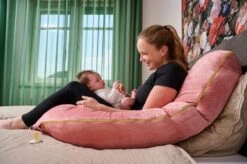 TELANO® Voedingskussen XXL Roze Velvet Wasbare Hoes Met Gouden Rits - Opbergtas - U Vorm - Extra Groot - Zijslaapkussen -Peuterpaleis Winkel 1200x798 20