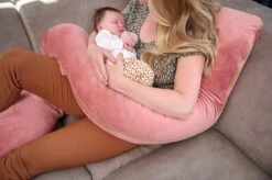 TELANO® Voedingskussen XXL Roze Velvet Wasbare Hoes Met Gouden Rits - Opbergtas - U Vorm - Extra Groot - Zijslaapkussen -Peuterpaleis Winkel 1200x798 21