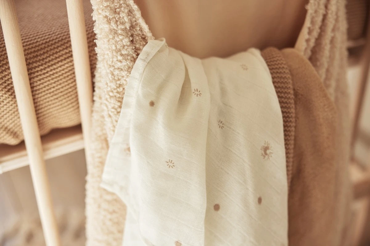 Jollein Hydrofiele Doek Large 115x115cm Stargaze - Biscuit - 2 Stuks 4 Jollein Hydrofiele Doek Large 115x115cm Stargaze - Biscuit - 2 Stuks - Afbeelding 2