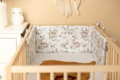 Sensillo Baby Bedbumper - Bedomrander - Anti Stootrand Ledikant - Bed Zijbeschermers - 180x30cm - Wafel Mint Hertjes -Peuterpaleis Winkel 1200x800 336