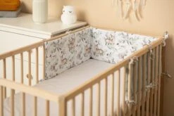 Sensillo Baby Bedbumper - Bedomrander - Anti Stootrand Ledikant - Bed Zijbeschermers - 180x30cm - Wafel Mint Hertjes -Peuterpaleis Winkel 1200x800 337